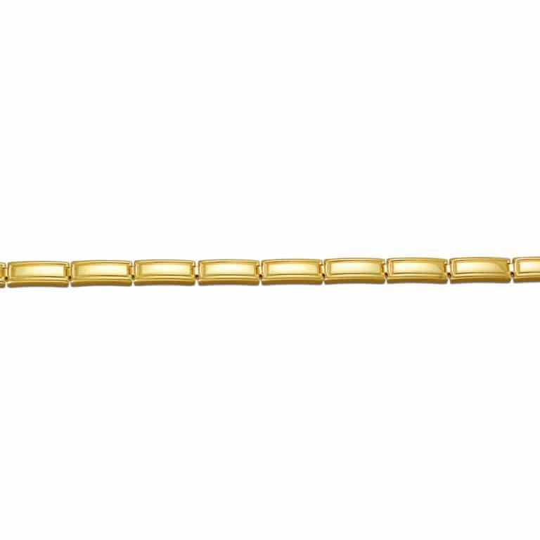 Gold Articulated Bracelet engraved