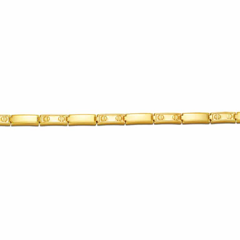 Gold Articulated Bracelet with engraved motif