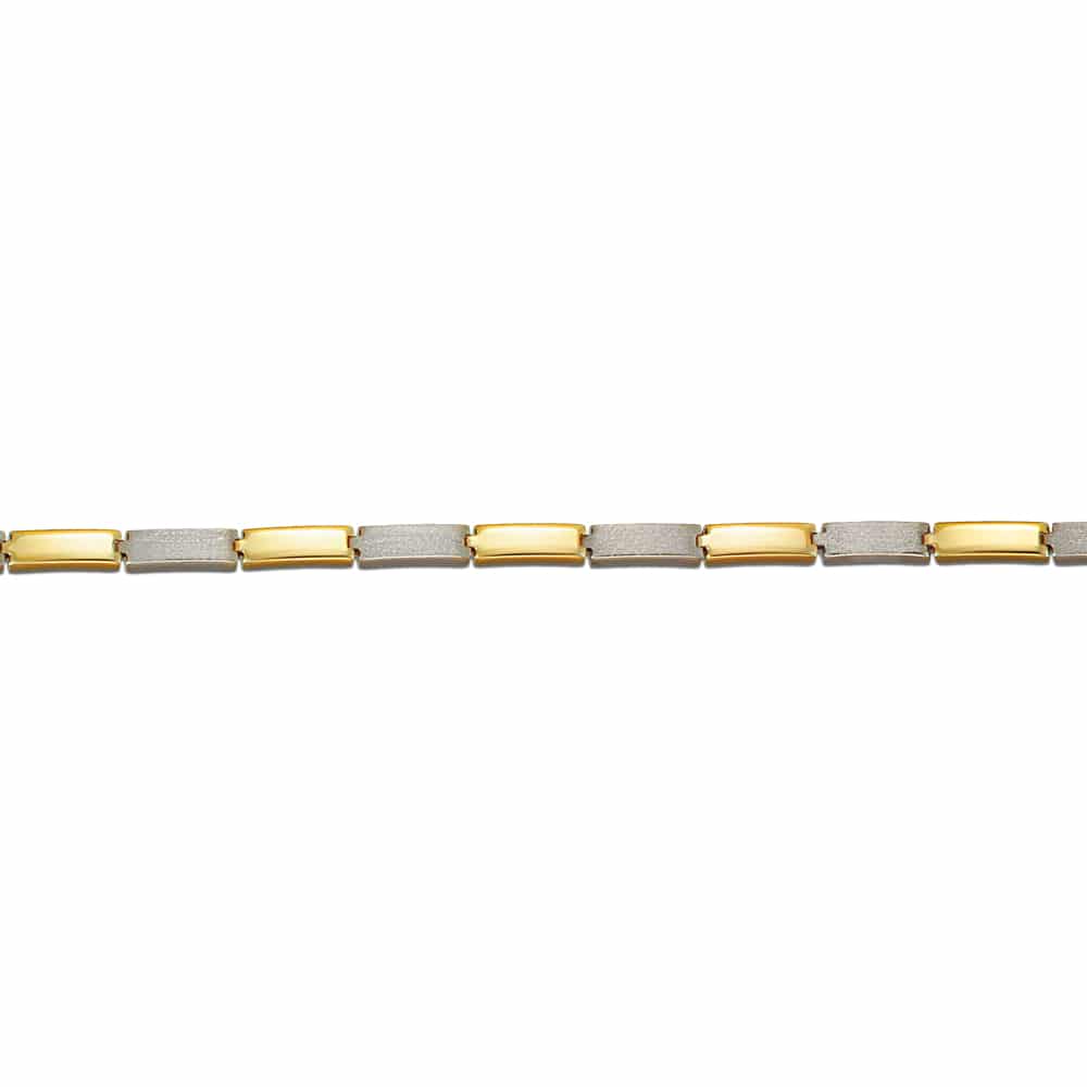 Bracelet split gold platinum two colours.