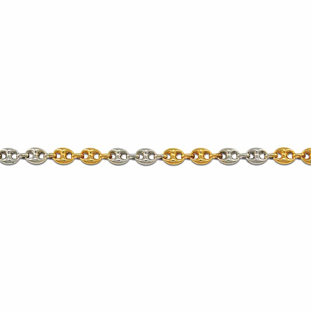 Bracelet gold platinum chain