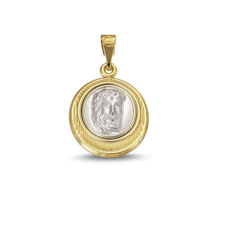Pendant two colour circle Jesus