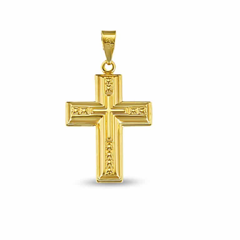 Cross gold engraved design